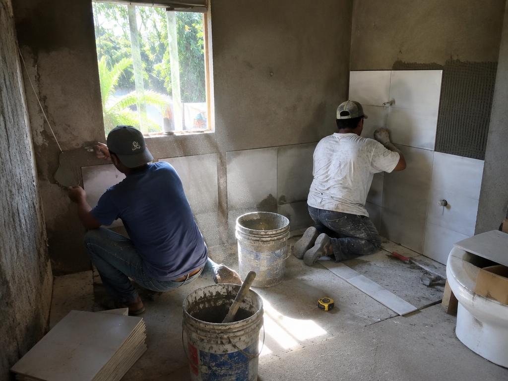 Trabajo de remodelación en una casa tica